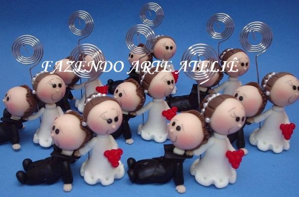 LEMBRANÇINHAS PARA CASAMENTO - NOIVINHOS PORTA RECADOS